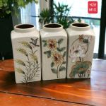 Bình hoa dáng hộp trà