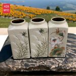 Bình hoa dáng hộp trà