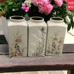 Bình hoa dáng hộp trà